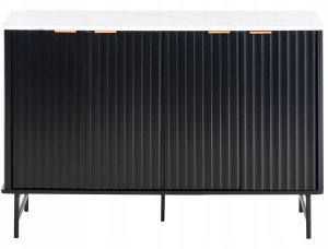 Szafka 4-drzwiowa GLASTONBURY Marmur/ czarny 7