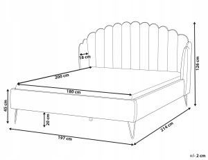 Łóżko Boucle AMBILLOU 180 x 200 cm Beżowy 3