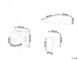 Bateria umywalkowa podtynkowa KARUAY Mosiądz Złoty 3