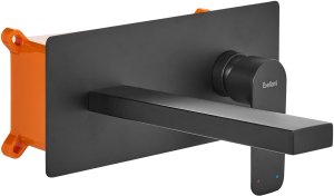 Bateria umywalkowa podtynkowa DICHATO Mosiądz Czarny 4