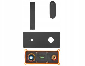 Bateria umywalkowa podtynkowa DICHATO Mosiądz Czarny 6