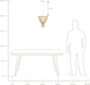 Żyrandol PUSWELI Drewno Jasnobrązowy 11