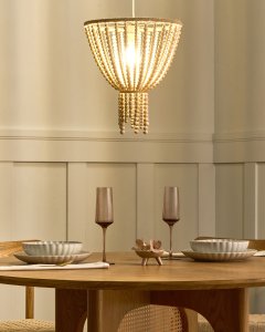 Żyrandol PUSWELI Drewno Jasnobrązowy 2