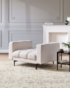 Fotel ALNES Boucle Biały 2