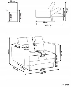 Fotel ALNES Boucle Biały 3
