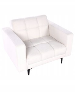 Fotel ALNES Boucle Biały 7