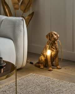 Lampa stołowa Pies MARLEY Złoty 2