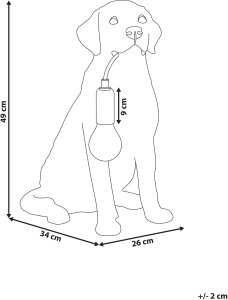 Lampa stołowa Pies MARLEY Złoty 3
