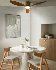 Wentylator sufitowy z lampą VEMBAR Jasnobrązowy 2