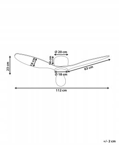Wentylator sufitowy z lampą VEMBAR Jasnobrązowy 3