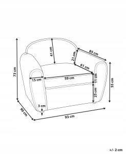 Fotel ELLEDE Boucle Ciemnozielony 3