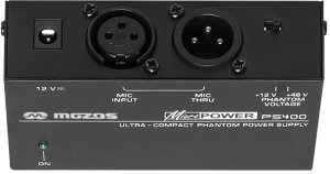 Mozos PS400 Zasilacz Phantom +48V | +12V do mikrofonów XLR 2
