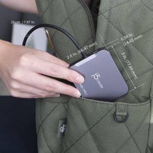 j5create JCD3191-N stacja dokująca Przewodowa USB 3.2 Gen 2 (3.1 Gen 2) Type-C Szary 5