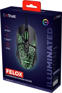 Trust GXT 113 Felox myszka Gaming Po prawej stronie USB Typu-A Optyczny 6400 DPI 2