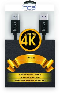 Kabel Inca DisplayPort - DisplayPort 2m czarny (IDPD-20) 8