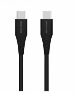 Kabel USB Swissten USB-C - USB-C 1 m Czarny (8595217471931) 2