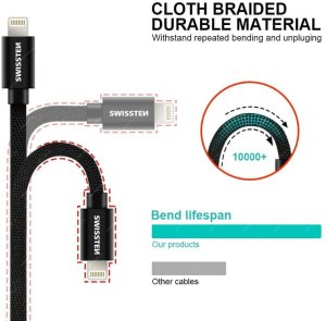 Kabel USB Swissten USB-A - microUSB 3 m Czerwony (8595217456945) 2