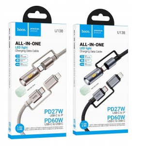 Kabel USB Hoco USB-C - Lightning 1.2 m Czarny 7