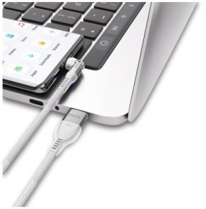 Kabel USB STATIK USB-A + USB-C - USB-C 2 m Biały (PUP-0455-6FT-CC-WHT) 2