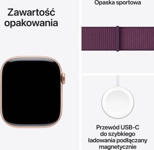Smartwatch Apple Watch 10 GPS 46mm Rose Gold Alu Sport Loop Fioletowy (MWWV3QI/A) 9