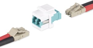 StarTech.com LC to LC Coupler, LC Fiber Coupler, LC/UPC Keystone Jack, Fiber Optic LC Keystone Coupler for Patch Panel - LC to LC Duplex (DMFKSLCLCCOUPLER) - Netzwerkkoppler - LC Single-Mode / LC Multi-Mode (W) zu LC Single-Mode / LC Multi-Mode (W) - 4