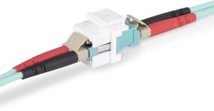 StarTech.com LC to LC Coupler, LC Fiber Coupler, LC/UPC Keystone Jack, Fiber Optic LC Keystone Coupler for Patch Panel - LC to LC Duplex (DMFKSLCLCCOUPLER) - Netzwerkkoppler - LC Single-Mode / LC Multi-Mode (W) zu LC Single-Mode / LC Multi-Mode (W) - 5
