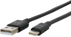 Kabel USB Mobilis USB-A - USB-C 1 m Czarny (020013) 2