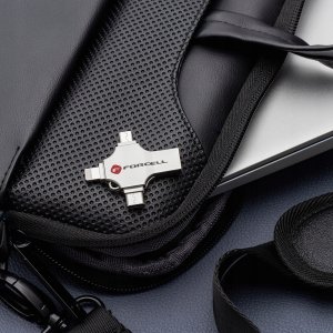 Pendrive ForCell F-Data Metal Quad 128GB USB 3.2 Gen 1 (USB A / USB C / Lightning / Micro USB) Srebrny 9