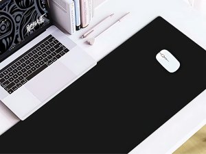 Podkładka gamingowa pod mysz i klawiaturę xl 80x30 cm antypoślizgowa czarna 2