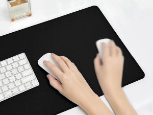 Podkładka gamingowa pod mysz i klawiaturę xl 80x30 cm antypoślizgowa czarna 3