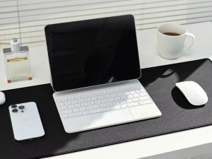 Podkładka gamingowa pod mysz i klawiaturę xl 80x30 cm antypoślizgowa czarna 5