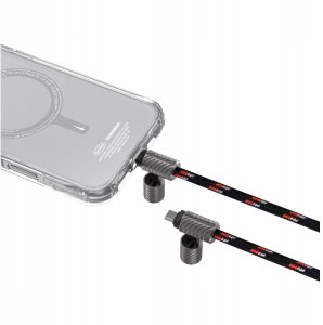 Uniwersalna smycz do telefonu kabel 2w1 Skinarma Dyno Ve USB-C/USB-C czarny 3