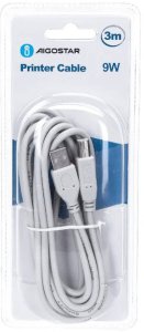 Kabel do drukarki USB 2.0 AM-BM 3 m szary 5