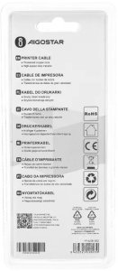 Kabel do drukarki USB 2.0 AM-BM 3 m szary 6