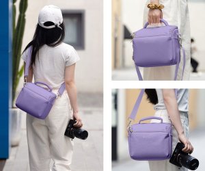 Kabura Torba Fotograficzna Foto Sling Na Aparat Dslr Dron Kamerę Gimbal K&f / Kf13.179v7 / Fioletowy 8