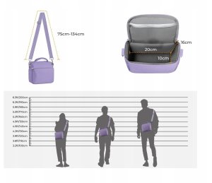 Kabura Torba Fotograficzna Foto Sling Na Aparat Dslr Dron Kamerę Gimbal K&f / Kf13.179v7 / Fioletowy 9