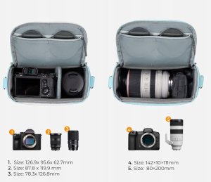 Kabura Torba Fotograficzna Foto Sling Na Aparat Dslr Dron Kamerę Gimbal K&f / Kf13.179v5 / Niebieski 7