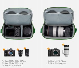 Kabura Torba Fotograficzna Foto Sling Na Aparat Dslr Dron Kamerę Gimbal K&f / Kf13.179v8 / Zielony 7