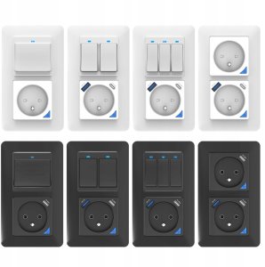 Schneider Electric T400U PSMART Smart gniazdo białe Wi-Fi TUYA pomiar USB+USB-C 6