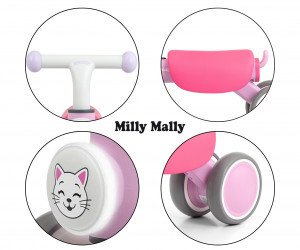 Rowerek biegowy Milly Mally Pojazd York Pink 11