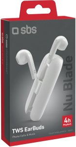 SBS wireless earbuds Nu Blade TWS, white 2