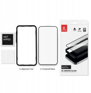 Crong 3D Armour Glass - Szkło hartowane iPhone 17 Pro + ramka instalacyjna 2
