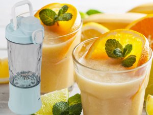 Blender kielichowy Verk Blender do smoothie przenośny usb bezprzewodowy rozdrabniacz lodu niebieski 3