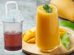 Blender kielichowy Verk Blender do smoothie przenośny usb bezprzewodowy rozdrabniacz lodu niebieski 5
