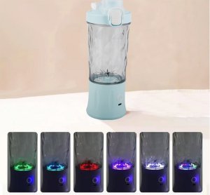 Blender kielichowy Verk Blender do smoothie przenośny usb bezprzewodowy rozdrabniacz lodu niebieski 9
