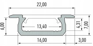 LED LABS Profil LED LUMINES Typ Z Biały Lakierowany 1m 10-0101-10 3
