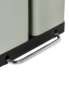 Kosz na śmieci z pedałem dwukomorowy 60 L ECOSORT Metal Jasnozielony 11