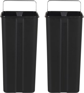 Kosz na śmieci z pedałem dwukomorowy 60 L ECOSORT Metal Jasnozielony 8