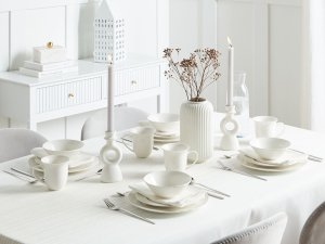 Zastawa stołowa 16-częściowa ELDERBERRY Porcelana Biały 2