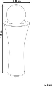 Fontanna ogrodowa z LED brązowa ZENYATTA 3